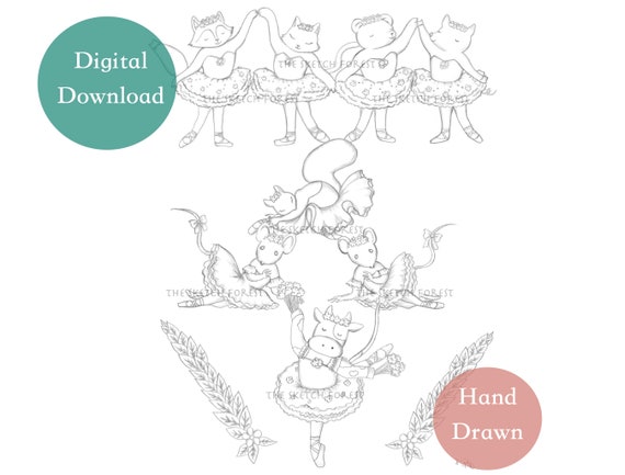 Cute Printable Animal Coloring Page for Kids L Animal - Etsy