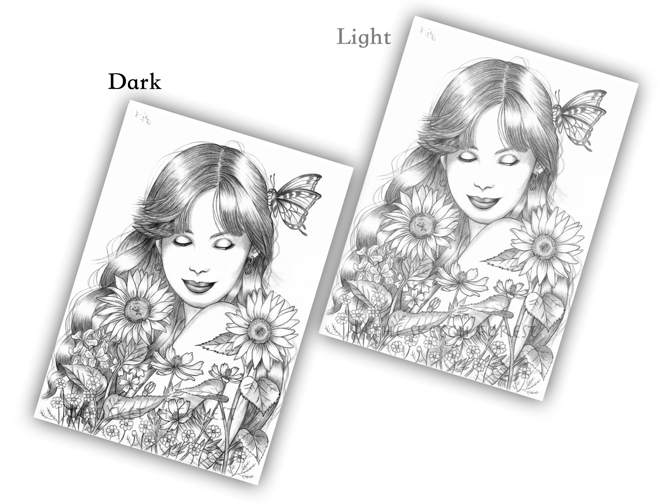 Printable Coloring Pages for Adults L Special 4 Set - Etsy
