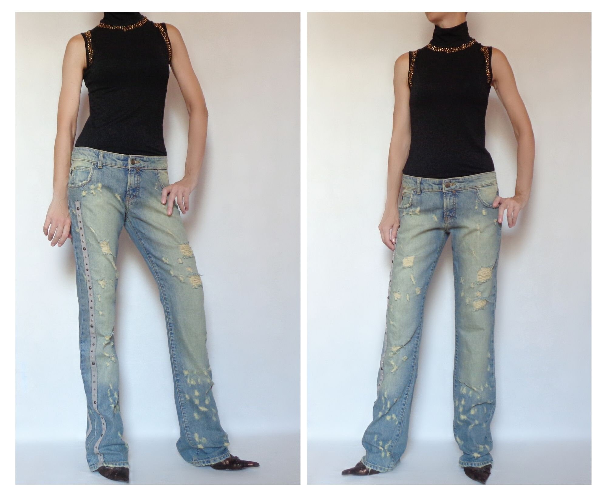 Just Cavalli Ripped Jeans Distressed 