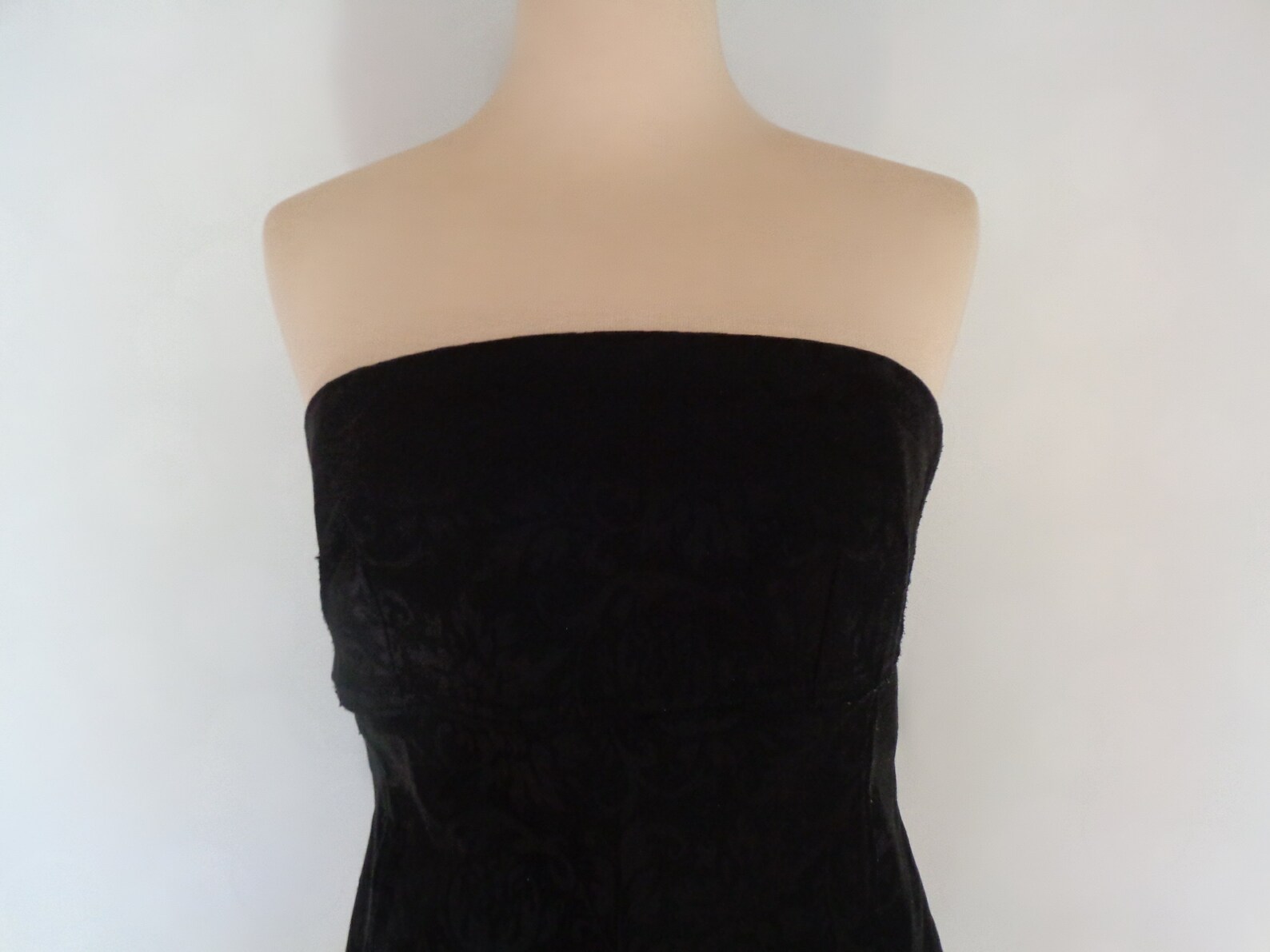 Black Jacquard Corset Top Tube Top Strapless Corset Bra Floral Etsy