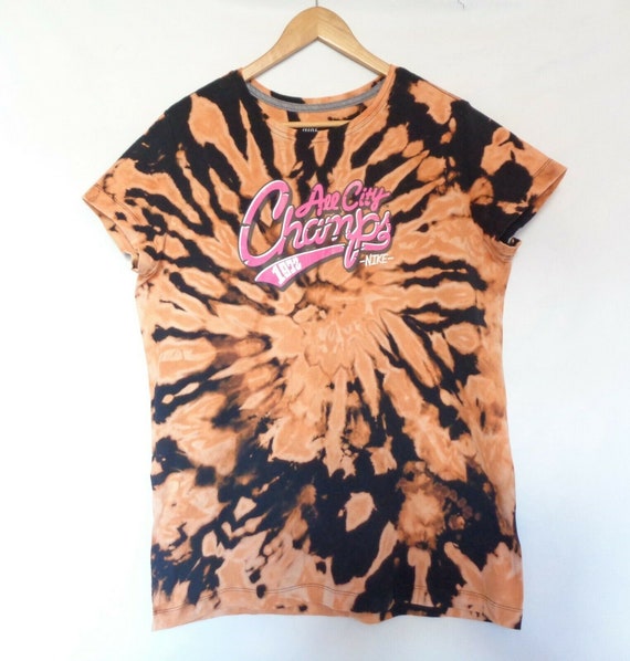 nike orange tie dye crop top