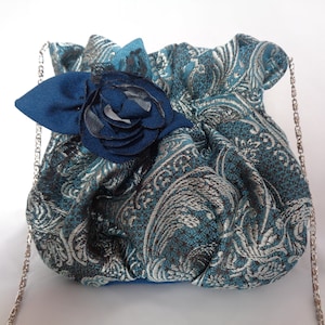 Borsa vintage in arazzo Borsa porta soldi da sposa Pochette in broccato