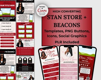 Valentinstag Verkaufsseite Vorlage | Stan Store Baken | Bearbeitbare Canva Vorlage | PLR enthalten