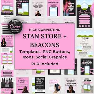 Rosa Umsatz Seite Vorlage | Stan Store Baken | Bearbeitbare Canva Vorlage | PLR enthalten