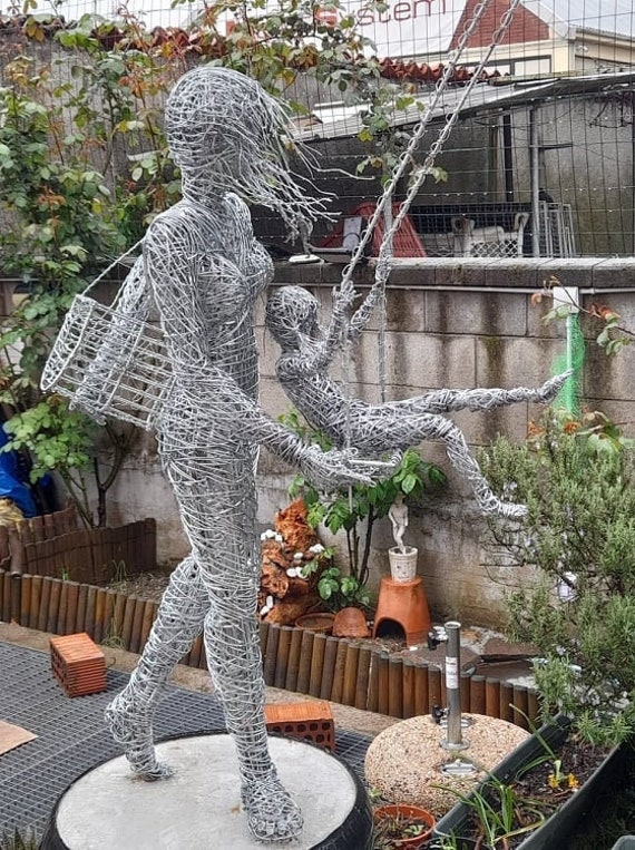 Sculpture From Wire Volumetric Sculpture Handmade Sculpture Etsy