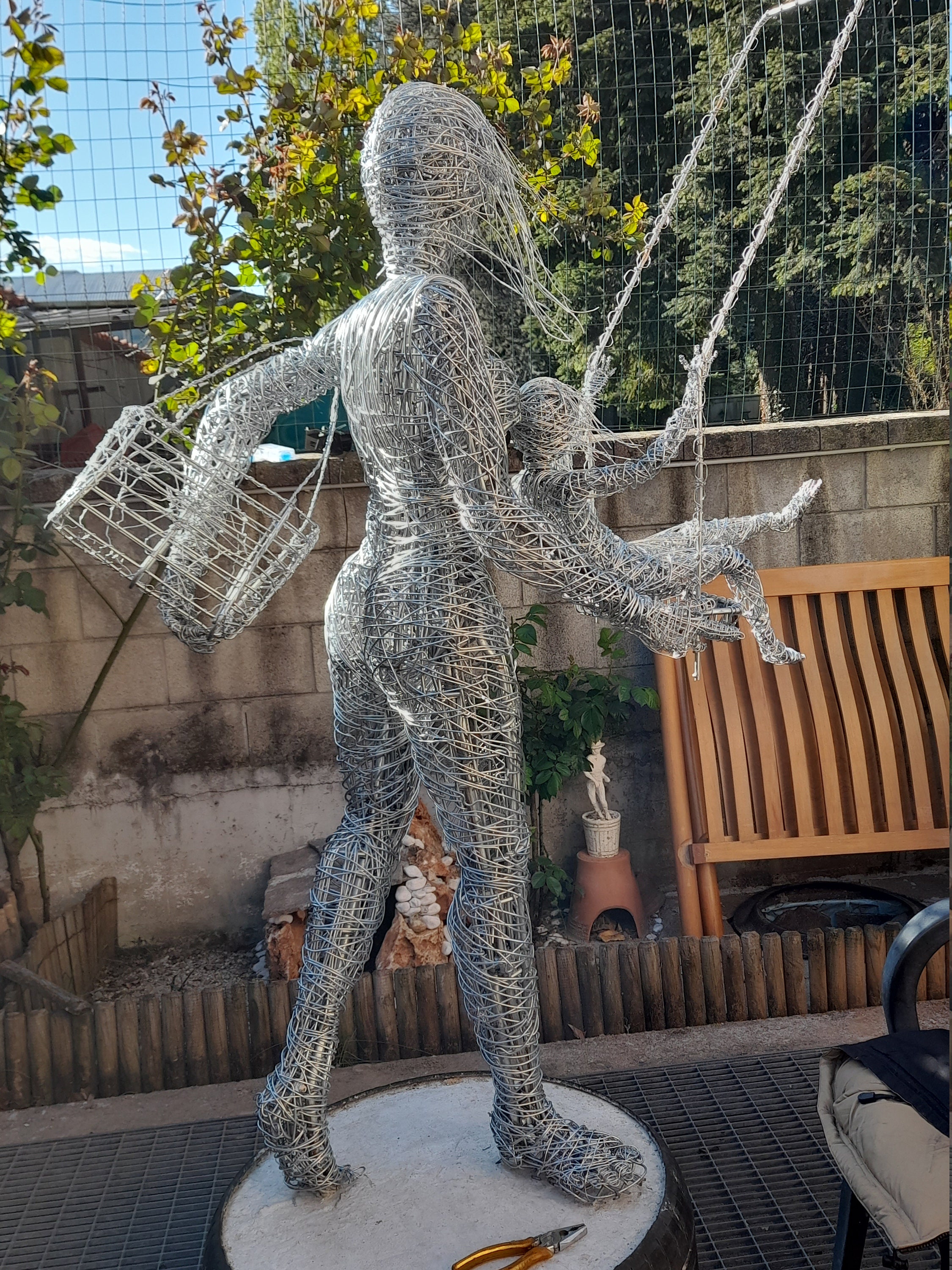 Sculpture From Wire, Volumetric Sculpture, Handmade Sculpture From Wire