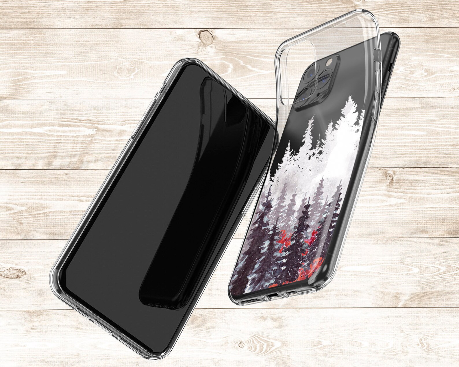 Forest see through case plain iPhone 11 pro XR Xs max Nature Etsy