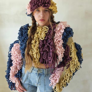 Frill-detail Crochet Top , Crop Top, Mohair Top - Etsy