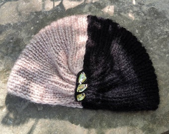 Designer Winter Turban hut, Strass Turban, Perlenhut