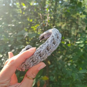 Designer crochet chain headband in sparkling silver