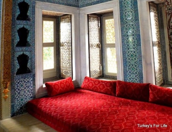 red arabic majlis ground sitting red oriental palace floor seating red sofa and floor seating set with ethnic pattern