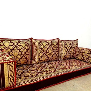 bohemian design, oriental floor seating, ethnic sofa, arabic majlis sofa, japanese style sofa, hookah, oriental interior, Arabic Jalsa Set,
