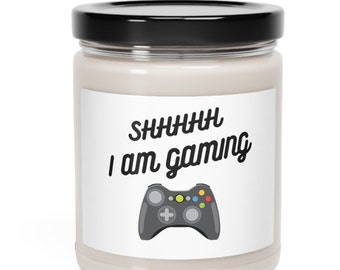 Personalized Gamer Candle "Shhhh, I am gaming", Gamer Gifts, Gamer Girl, Gamer Dad, Gaming Gift