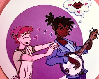 Gary and Marshall Lee glossy sticker <3 === FIONNA AND CAKE