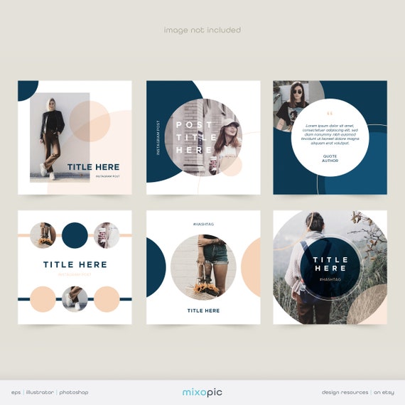 Download Modern Circular Geometric Instagram Pack Vector Eps Etsy