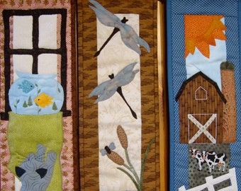 3 Miniature Animal quilts