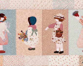 Miniature quilt "Flower Girls"