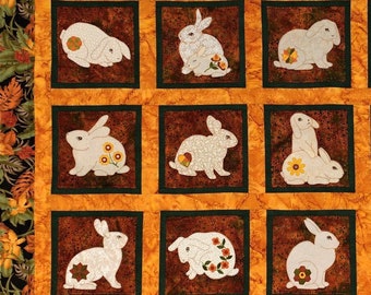 Quilt "The White Rabbits"