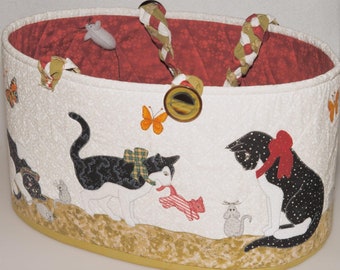 Basket with cats
