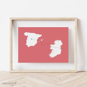 Moving Gift, Long Distance Relationship Gift, Relationship Print, DIGITAL DOWNLOAD, Engagement Gift, Friendship Art, Personalised Gift