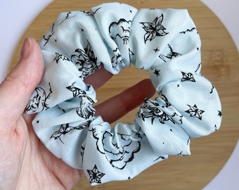 Celestial Scrunchie // Space themed accessories, Celestial scrunchie, Blue scrunchie, Space hair accessories, Space scrunchy, Scrunchies