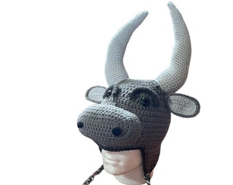 Bull beanie or Bull earflap hat