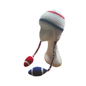Rugby hat with dangling balls, England Rugby hat perfect gift for Rugby lovers for Rugby Six Nations and Rugby World Cup - your team colours