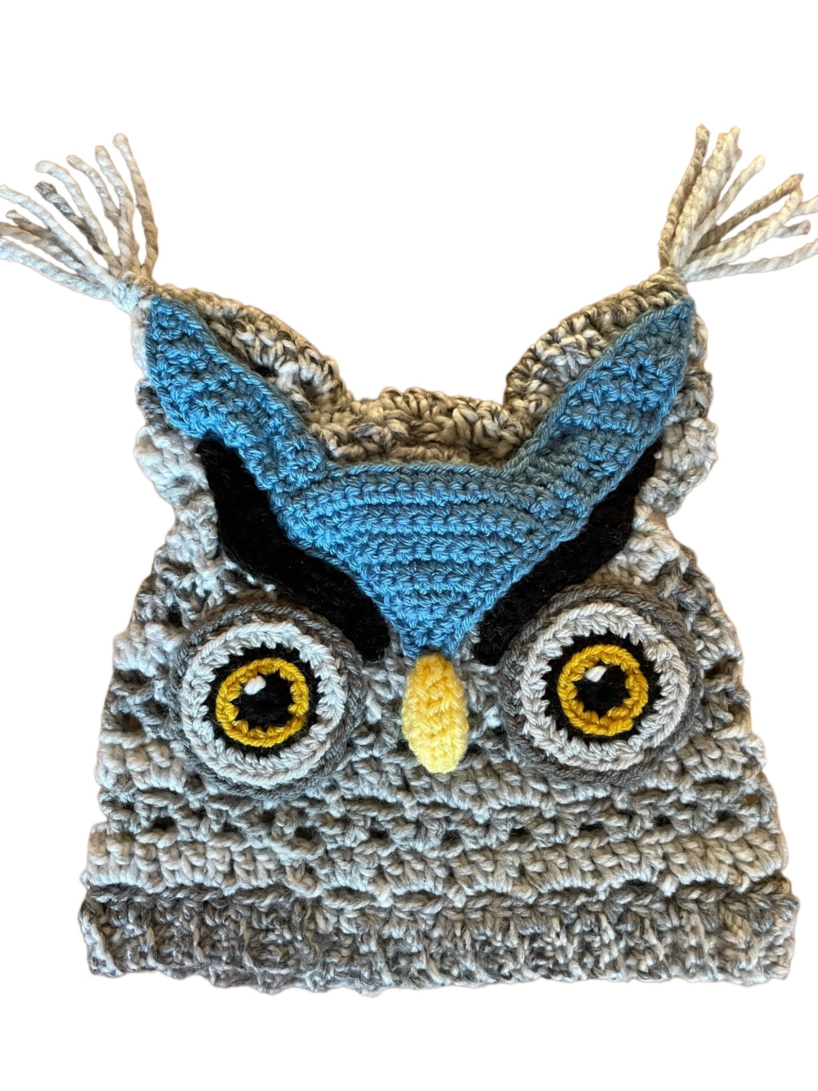 Tufted Owl hat - perfect gift for Owl lovers, Tufted Owl beanie or Tufted Owl gift for her for him a