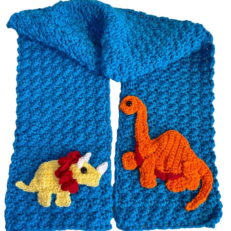 Crochet Dinosaur Applique Etsy