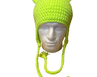 Pink Bunny Ears Hat – Rabbit With Tall Ears Crocheted Beanie - Etsy