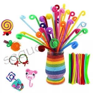 Pink Chenille Craft Stems Pipe Cleaners 30cm x 6mm image 7