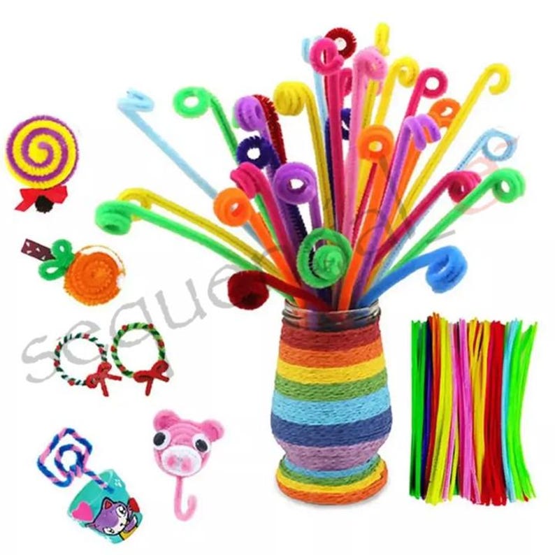 Pink Chenille Craft Stems Pipe Cleaners 30cm x 6mm image 7