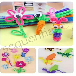 Pink Chenille Craft Stems Pipe Cleaners 30cm x 6mm image 8
