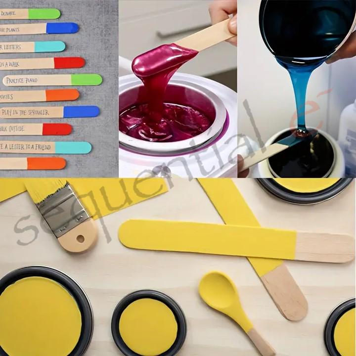 Wooden Lollipop Sticks Natural Lolly Sticks Popsicle Sticks For Arts Crafts School Projects Plant Label Home Decorations DIY114mm X 10mm X 2mm (150