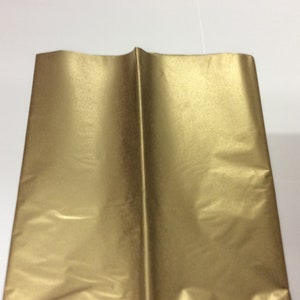 10-40 sheets,  GOLD craft tissue paper, gift wrapping, 70cm x 50cm, acid free