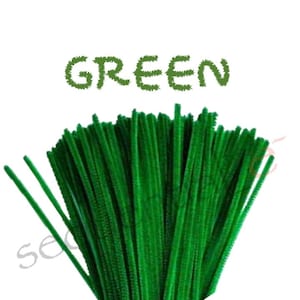 May include: A bundle of green pipe cleaners.