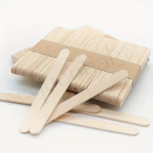 Natural Wood Lolly Sticks for Arts, Crafts, and Modeling (114mm)