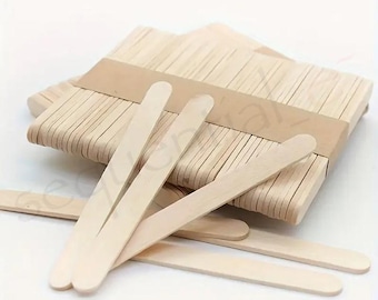 Natural Wood Lolly Sticks for Arts, Crafts, and Modeling (114mm)