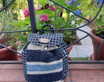 zaino da donna tessuto uncinetto