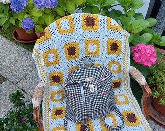 zaino da donna tessuto, fatto a mano