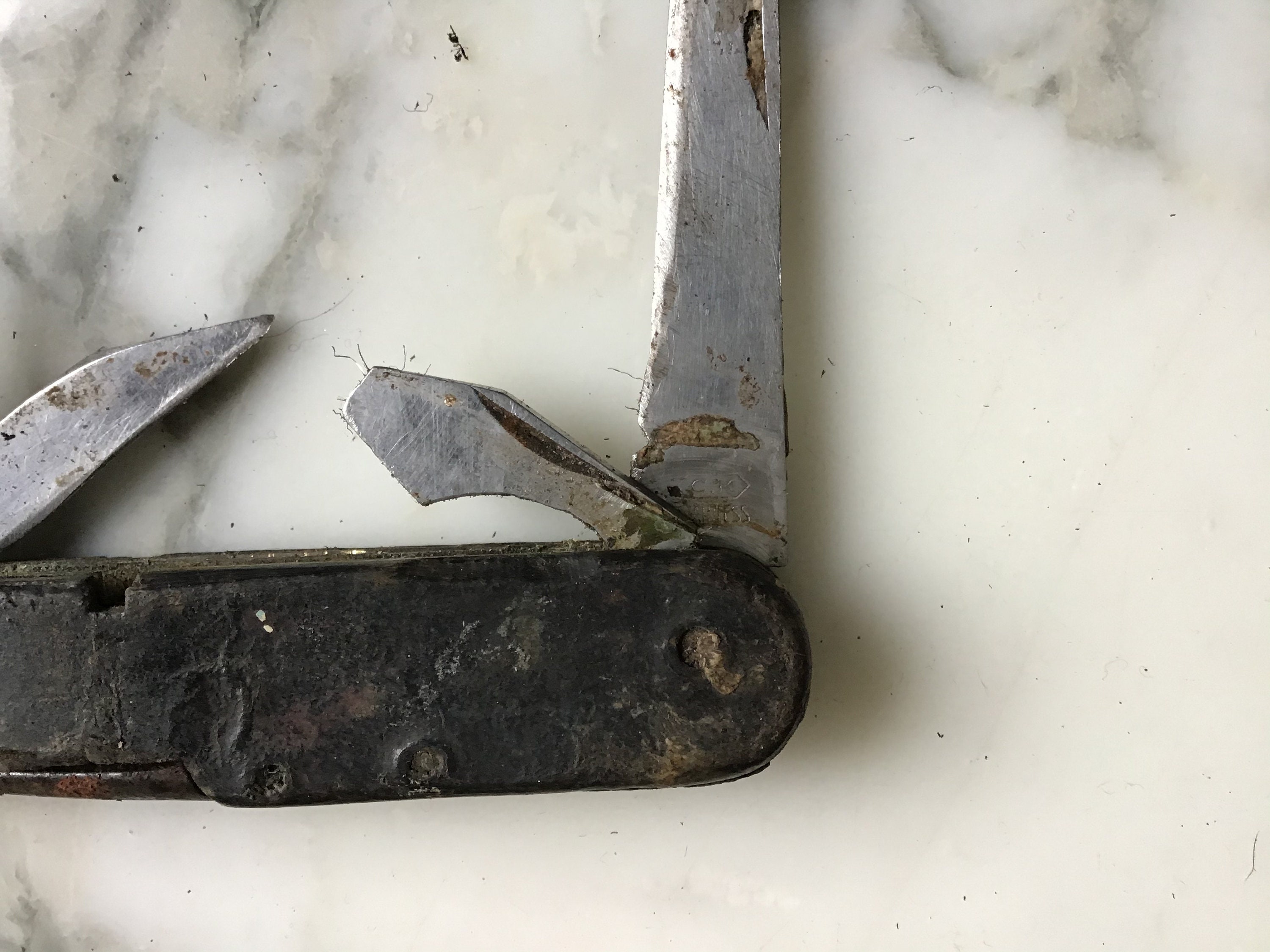 A collection of vintage multi tool pocket knives. Etsy