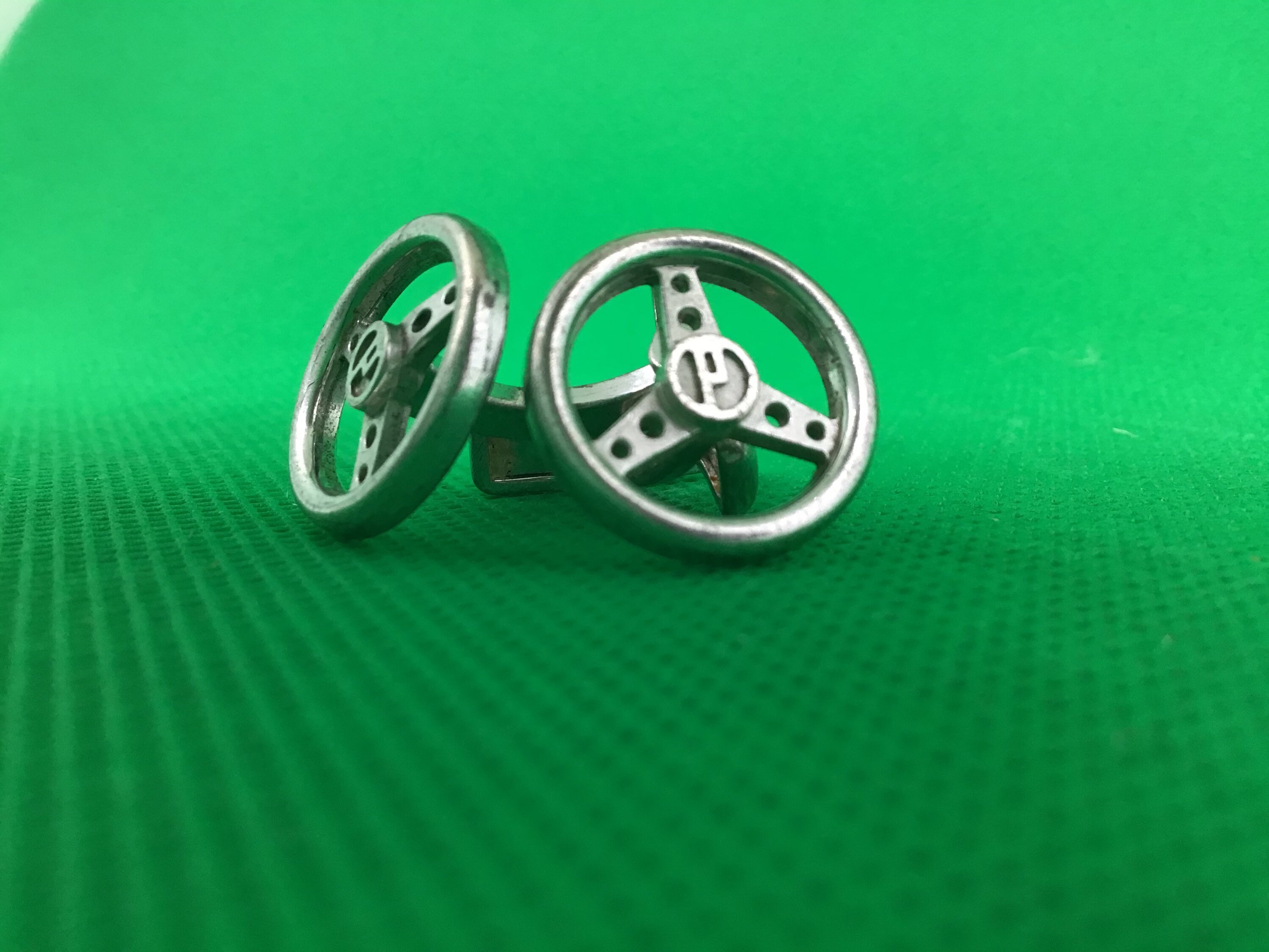 Image of stylish Dunhill Silver Novelty Cufflinks