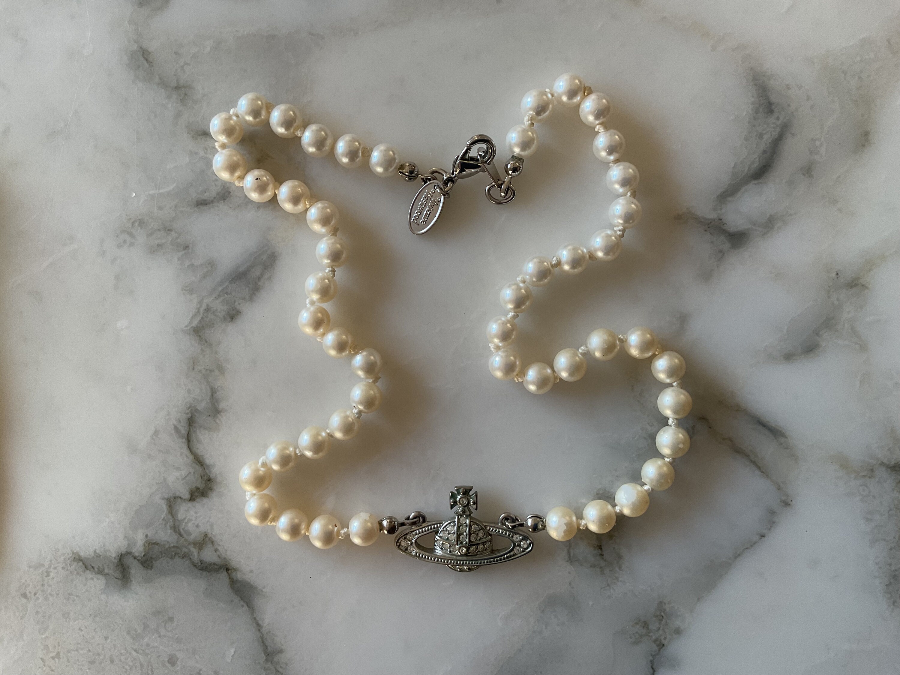 Classic Vintage Vivienne Westwood Bas Relief ' Pearl' Choker