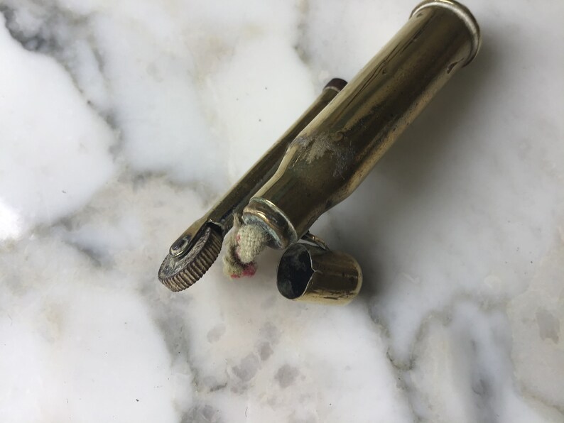 Interesting Vintage Brass Bullet Style Trench Lighter. Etsy