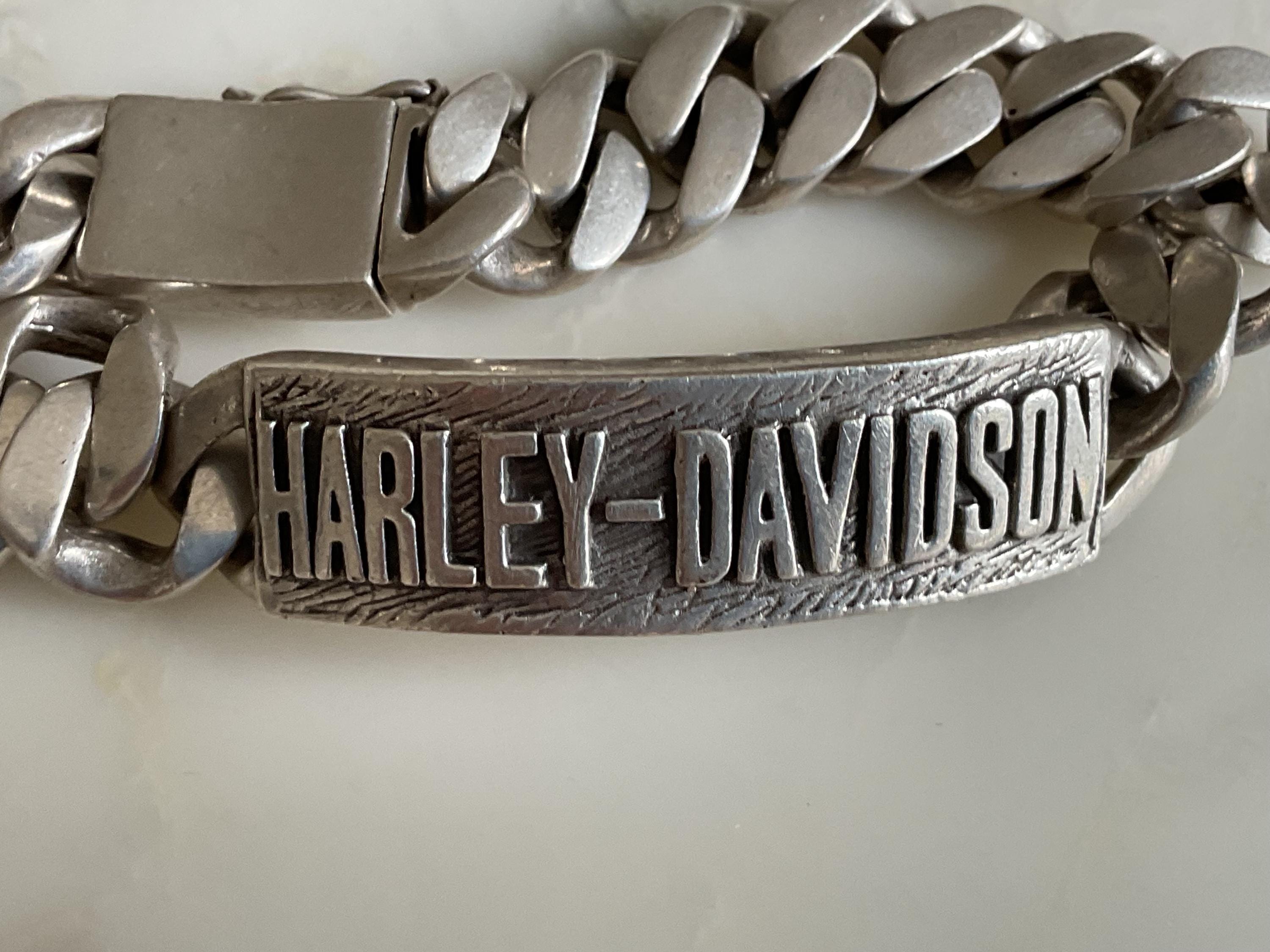 Harley Davidson Sterling Silver Bracelet - Etsy