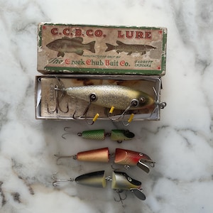 Leurre De Pêche Vintage Heddon Tigre - Crankbait Plastique, Forme Poisson, Occasion
