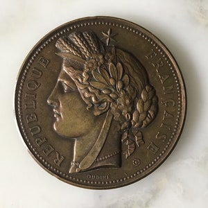 A superb 19th century French bronze commemorative medal.