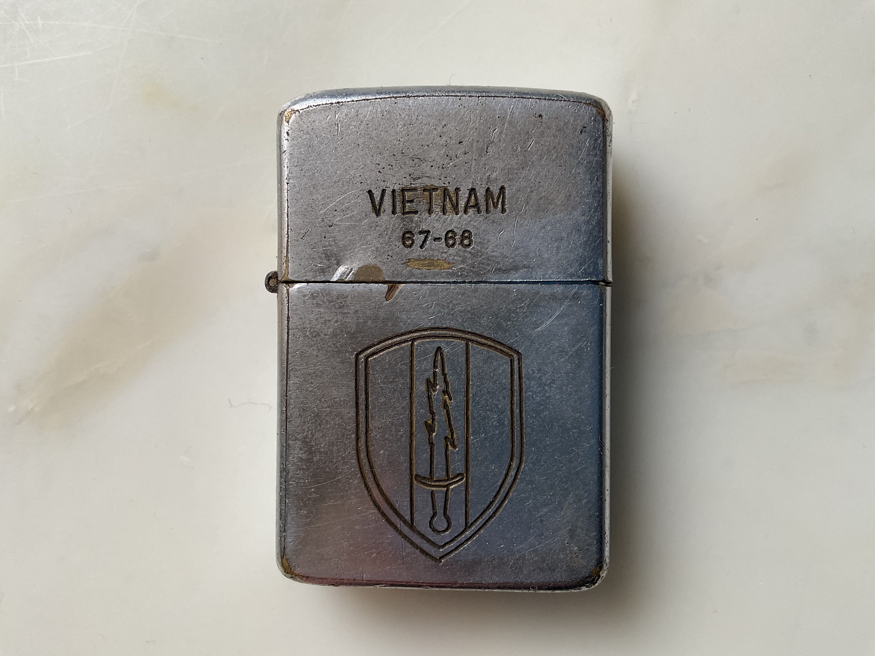 A Superb Vintage Vietnam Era Military Inscribed Zippo Petrol
