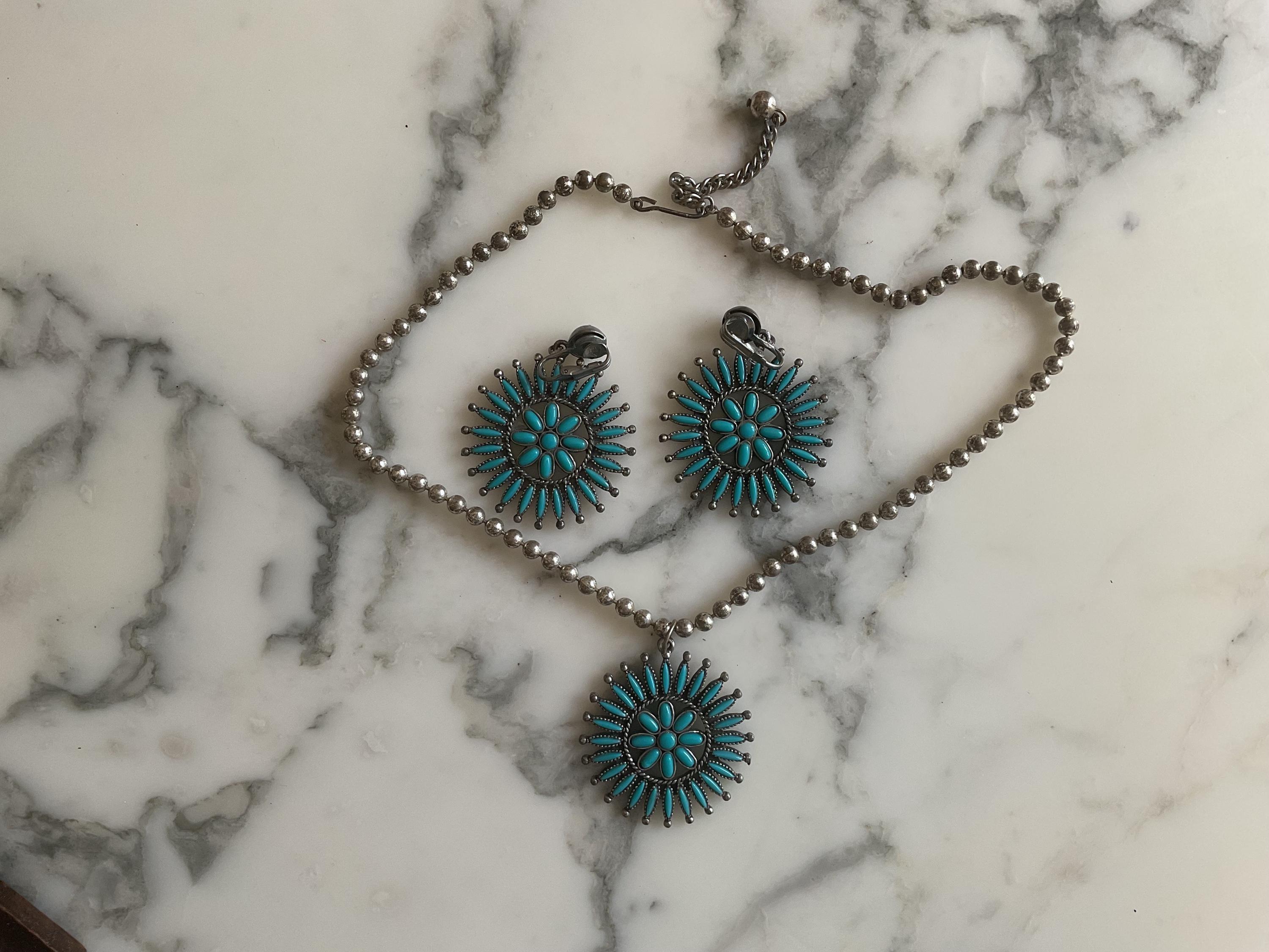 An Attractive Set of Vintage Native American Zuni Style Pendant