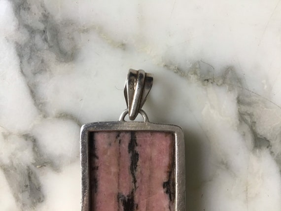 A stylish mid century rhodonite and silver modern… - image 6